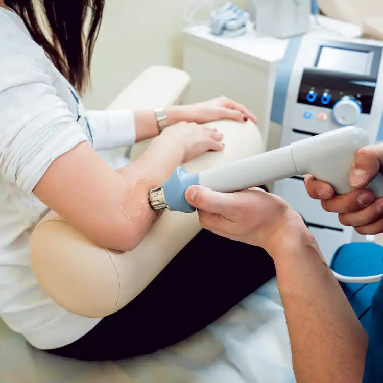 Shockwave therapy at Premier Pain Management Arizona is a non-surgical pain treatment option to help reduce swelling and pain.